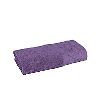Стилна лилава хавлиена кърпа - Красива хавлиена кърпа с елегантен дизайн в лилав цвят, произведена от 100% памук, 600 гр/см2.