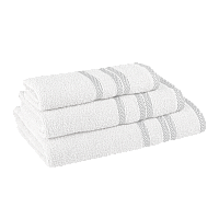 Хавлиена кърпа за баня с кант - Кристал в бяло - Кърпа Кристал е перфектната комбинация между красив дизайн и отлична попивателна способност.