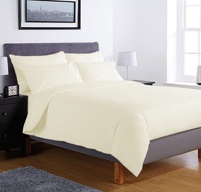 Едноцветно спално бельо ранфорс – екрю - Стилно и изчистено спално бельо- едноцветно в цвят екрю от 100 % памук - ранфорс - 57 нишки/ кв.
