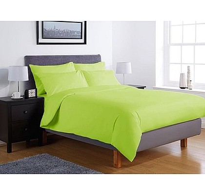 Едноцветно спално бельо ранфорс – зелено