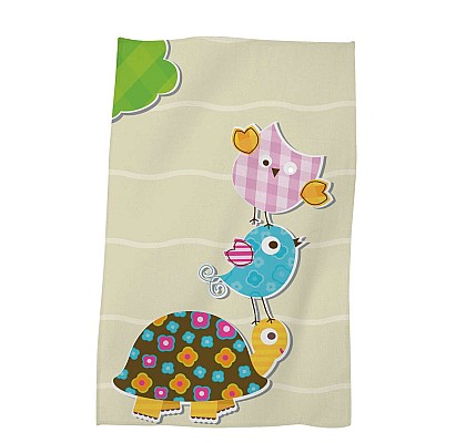 Детска хавлиена кърпа Жълта костенурка - памук и полиестер
