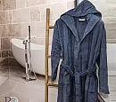 Мъжки луксозен халат за баня Моника синьо 