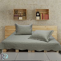 Шалте за спалня пачуърк Грета Зелено - Универсално покривало за легло- пачуърк със състав 100% полиестер в красив и приятен цвят.