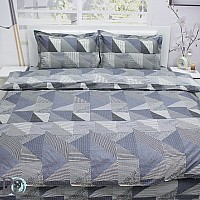 Спално бельо голяма спалня памук лукс Бари, Спалното Бельо - Магазин за спално бельо Спално бельо голяма спалня памук лукс Бари - Качествено памучно спално бельо с десен на орнаменти с сиво и синьо подходящо за всеки дом и обзавеждане.
