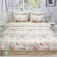 Луксозно Спално бельо Магнолии от памучен сатен - Този спален комплект има превъзходен и изящен вид, благодарение на
флоралните си мотиви и прелестните си цветове.