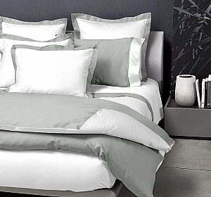 Италианско спално бельо Signoria Firenze Double White Silver 300TC нишки