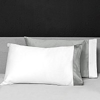 Италианско спално бельо Signoria Firenze Double White Silver 300TC нишки, Спалното Бельо - Магазин за спално бельо Италианско спално бельо Signoria Firenze Double White Silver 300TC нишки - Открийте идеалния баланс между елегантна простота и изискан комфорт с този двулицев спален комплект от колекцията Double на Signoria Firenze.