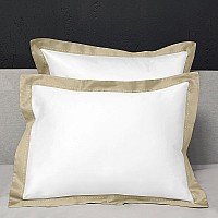 Италианско спално бельо Signoria Firenze Double White Taupe 300TC нишки, Спалното Бельо - Магазин за спално бельо Италианско спално бельо Signoria Firenze Double White Taupe 300TC нишки - Съчетавайки свежест и стил за младия дух, този съвременен спален комплект от колекцията Double на Signoria Firenze предлага модерна визия с контрастни бордове, голяма практичност и