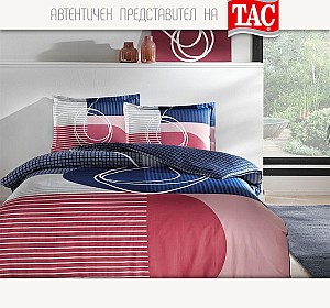 Двойно Спално бельо ТАЧ памук сатен Пандора Тъмносин