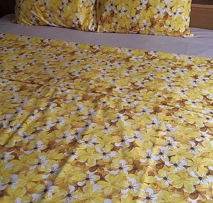 Спално бельо Поликотън Жълти Цветя