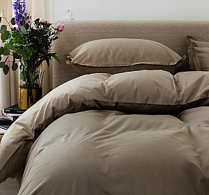 Комплект калъфки за възглавница памучен сатен White Boutique Grey Cliff