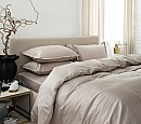 Чаршаф без ластик памучен сатен White Boutique Almond