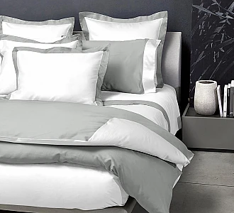 Италианско спално бельо Signoria Firenze Double White Silver 300TC нишки