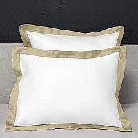 Италианско спално бельо Signoria Firenze Double White Taupe 300TC нишки, Спалното Бельо - Магазин за спално бельо Италианско спално бельо Signoria Firenze Double White Taupe 300TC нишки - Съчетавайки свежест и стил за младия дух, този съвременен спален комплект от колекцията Double на Signoria Firenze предлага модерна визия с контрастни бордове, голяма практичност и
