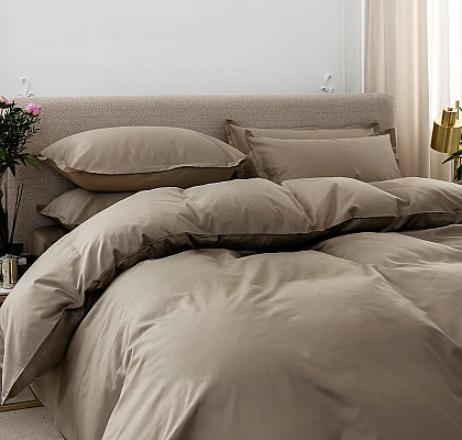 Плик за завивка памучен сатен White Boutique Grey Cliff
