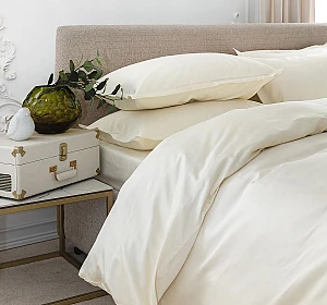 Чаршаф без ластик памучен сатен White Boutique Antique White