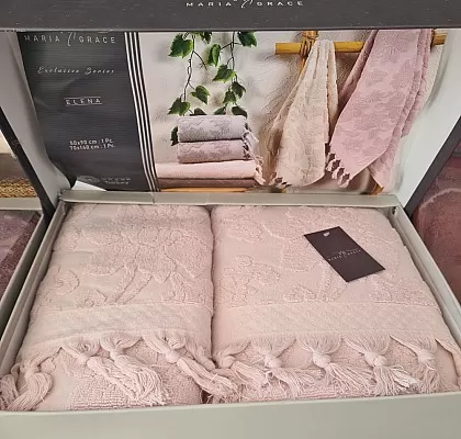 Лукс хавлиени кърпи в кутия Maria Grace 50/90 и 70/140 см