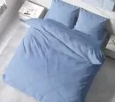 Светло синьо спално бельо