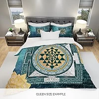 Комплект спално бельо Boho Sri Yantra Комплект спално бельо Boho Sri Yantra - Докоснете се до Индия и необятната и духовна сила с това Ръчно изработено спално бельо с уникален дизайн.