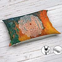 Комплект спално бельо Boho Queen Комплект спално бельо Boho Queen - Десенът е на фигурни Бохо, а цветът на спалното бельо е в оранжево и зелено.