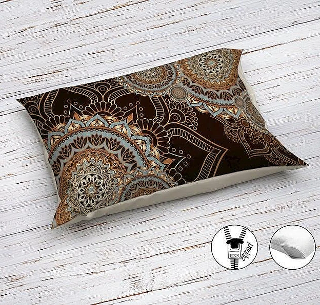 Спално бельо с индийски мотиви Mandala Brown - Мистично и уникално, така можем да опишем накратко това Ръчно изработено спално бельо с красив дизайн.