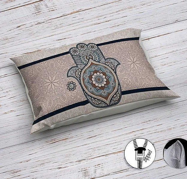 Лукс Спално бельо Hamsa Mandala Лукс Спално бельо Hamsa Mandala - Ръчно изработено спално бельо с уникален дизайн на Хамза Мандала.