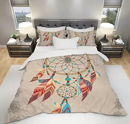 Ръчно изработен комплект спално бельо Boho Dream Catcher