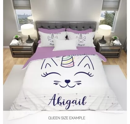 Уникален комплект детско спално бельо Cat Unicorn