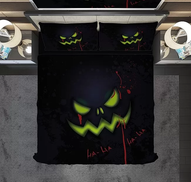 Спално бельо Halloween, Спалното Бельо - Магазин за спално бельо Спално бельо Halloween - Спално бельо подходящо за Хелуин, изработено от качествен био памук и горна страна принт върху мек ултракачествен микрофибър.
