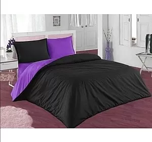 Спално бельо Памук Black and Purple