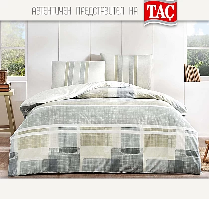 Спално бельо за спалня Ранфорс Домино Kahve от TAC Турция