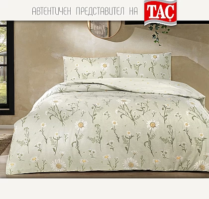 TAC Ranforce Спално бельо за спалня Лаурел зелен