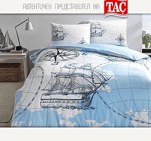 TAC Ranforce Спално бельо Кораб тюркоаз голяма спалня