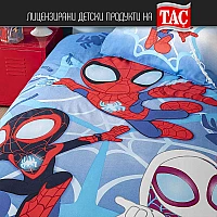 Детско спално бельо ТАЧ - SPIDEY AND FRIENDS - Ранфорс, с чаршаф с ластик, Спалното Бельо - Магазин за спално бельо Детско спално бельо ТАЧ - SPIDEY AND FRIENDS - Ранфорс, с чаршаф с ластик - ТАЧ SPIDEY AND FRIENDS – Забавно приключение с паяцитеПревърнете детската стая в света на супергероите с новото спално бельо ТАЧ SPIDEY AND FRIENDS!