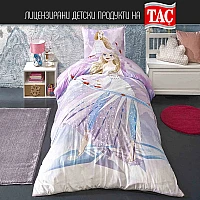 Детско спално бельо ТАЧ - FROZEN BREEZY - Ранфорс, с чаршаф с ластик - ТАЧ FROZEN BREEZY – Замръзнало приключение в детската стая!