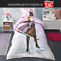 Детско спално бельо ТАЧ - FROZEN BREEZY - Ранфорс, с чаршаф с ластик - ТАЧ FROZEN BREEZY – Замръзнало приключение в детската стая!