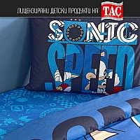 Детско спално бельо ТАЧ - SONIC CLASSIC - Ранфорс, с чаршаф с ластик, Спалното Бельо - Магазин за спално бельо Детско спално бельо ТАЧ - SONIC CLASSIC - Ранфорс, с чаршаф с ластик - ТАЧ SONIC CLASSIC – Забавно приключение за малките фенове на Соник!