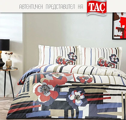 Двойно спално бельо ТАЧ памучен сатен - VANESSA