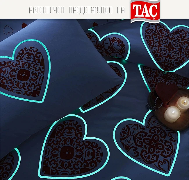 Спално бельо ТАЧ ранфорс CORDELIA голяма спалня - свети в тъмното, Спалното Бельо - Магазин за спално бельо Спално бельо ТАЧ ранфорс CORDELIA голяма спалня - свети в тъмното - Спално бельо ТАЧ Cordelia - Романтична нощ, изпълнена с магияПодарете си незабравимо изживяване със спалното бельо ТАЧ Cordelia.