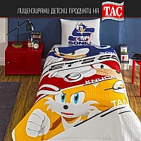 Детско спално бельо ТАЧ ПИКЕ - SONIC MODERN - чаршаф с ластик, Спалното Бельо - Магазин за спално бельо Детско спално бельо ТАЧ ПИКЕ - SONIC MODERN - чаршаф с ластик - Спален комплект "Sonic Modern" – вълнуващо бягство всяка нощ Открийте детския спален комплект "Sonic Modern" от TAÇ – идеалната комбинация от любимите герои и комфорт за е