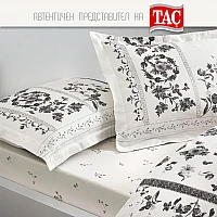 Спално бельо ТАЧ САТЕН - CLYMENA - голяма спалня, Спалното Бельо - Магазин за спално бельо Спално бельо ТАЧ САТЕН - CLYMENA - голяма спалня - Спален комплект „Clymena“ – луксозен сатен за двойно легло ????Открийте изяществото на двойният спален комплект „Clymena“ от TAÇ, изработен от 100 % памучен сатен, с деликатен флорален принт в графитено с