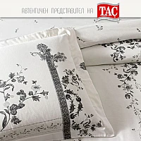 Спално бельо ТАЧ САТЕН - CLYMENA - голяма спалня, Спалното Бельо - Магазин за спално бельо Спално бельо ТАЧ САТЕН - CLYMENA - голяма спалня - Спален комплект „Clymena“ – луксозен сатен за двойно легло ????Открийте изяществото на двойният спален комплект „Clymena“ от TAÇ, изработен от 100 % памучен сатен, с деликатен флорален принт в графитено с