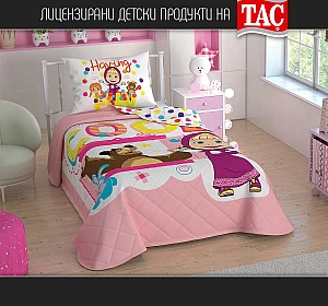 Детски спален комплект олекотена завивка Маша и Мечока - Тач Турция