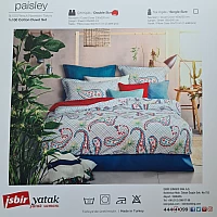 Луксозен спален комплект Paisley Cotton - Турско спално бельо от реномираната турска марка Isbir Yatak в красив и нежен десен на стилизирани орнаменти.
